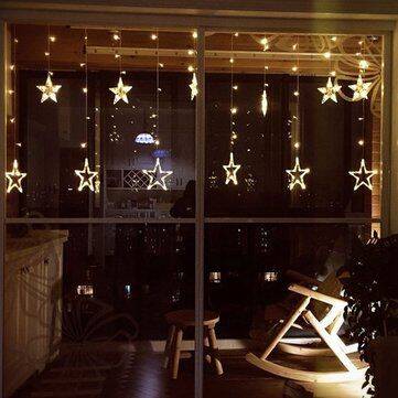 Dekoratif 2x1 Metre Animasyonlu Yıldızlı Saçak İp Perde Led Işık Aydınlatma GÜNIŞIĞI - 7