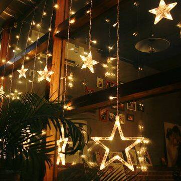 Dekoratif 2x1 Metre Animasyonlu Yıldızlı Saçak İp Perde Led Işık Aydınlatma GÜNIŞIĞI - 8