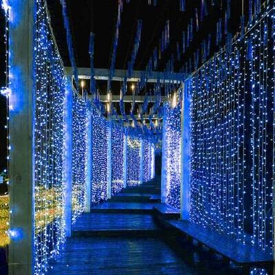 3x2 Dekoratif Perde Led Işık Akar Animasyonlu Eklenebilir - 7