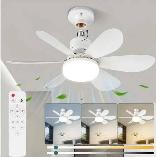 82W Fanlı Kumandalı Led Ampul Vantilatör - 1