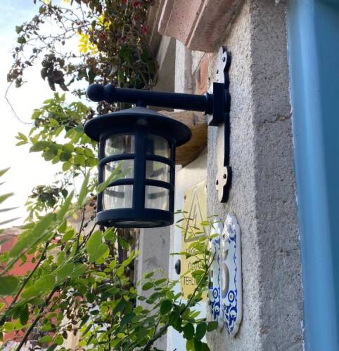 Konsollu Perge Fener Bahçe Aydınlatma Armatürü Siyah - 1