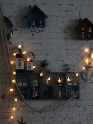 Dekoratif 5 mt Fişli Mini Ledli Top Süs İp Led Işık Aydınlatma - 3