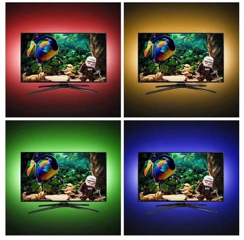 USB'li TV Arkası Şerit Led Seti 3mt - 4
